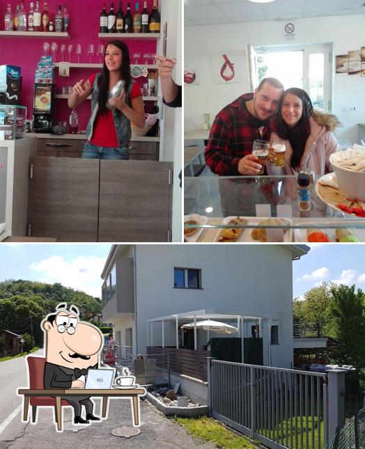 La immagine di interni e esterno da Caffe' in valle