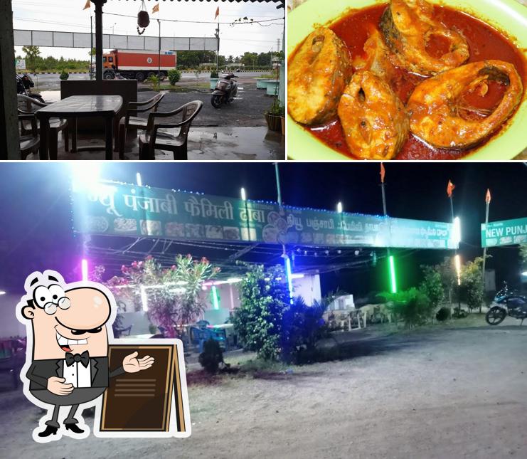 Check out the image displaying exterior and food at New Punjabi Family Dhaba