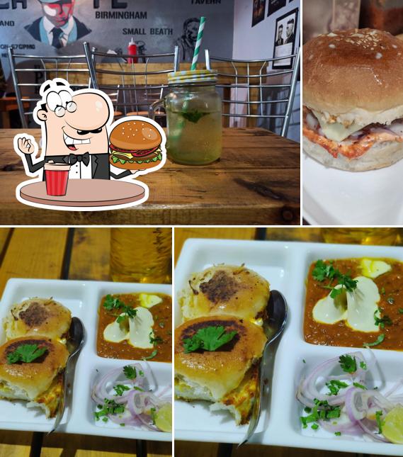 Try out a burger at The Pav Bhaji Cafe
