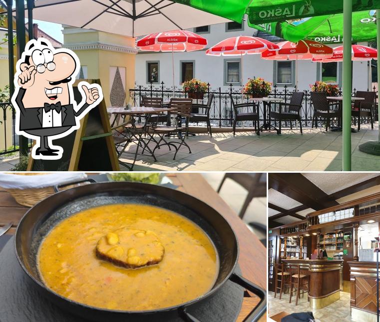 La interni e bancone da bar del ristorante