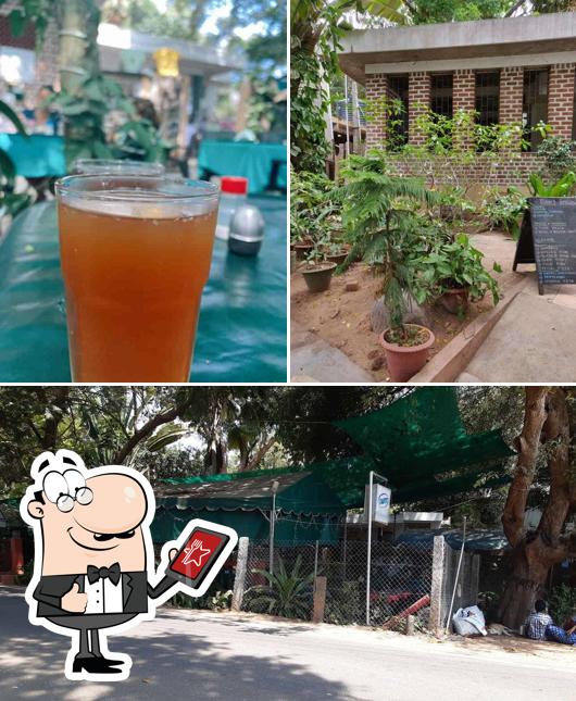 The restaurant's exterior and beverage