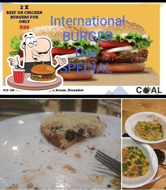 Hamburger at Coal Cafe