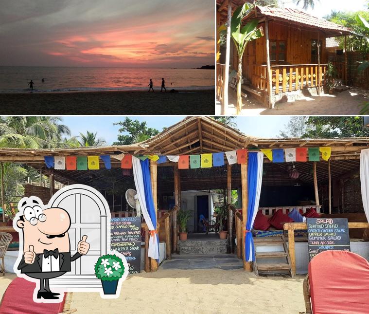 Enjoy the view at the outside area of Hare's Beach Huts and Restaurant