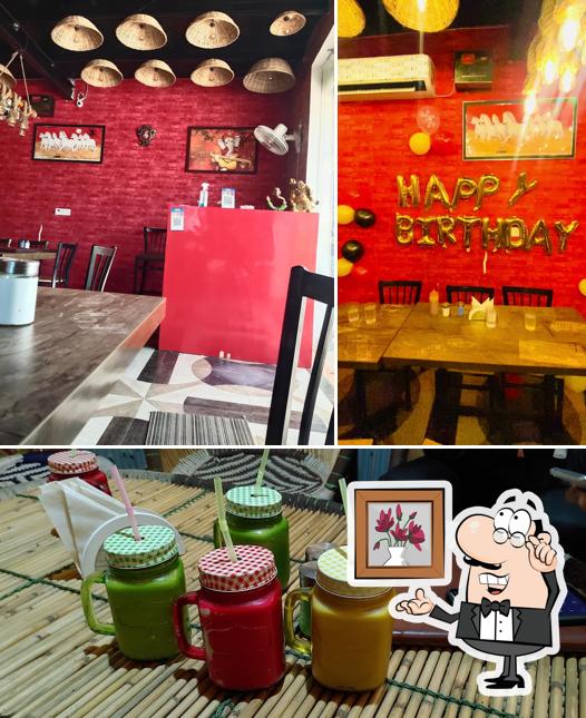 The photo of interior and food at The Wild Theme restaurant