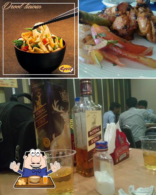 Among different things one can find food and beer at Gossip