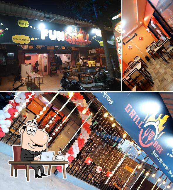 The interior of Grill Box