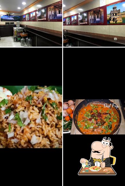 Take a look at the picture showing food and interior at Love Food