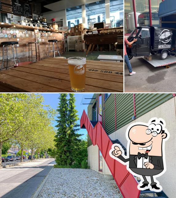 La foto della esterno e cibo di La Nébuleuse La Tap & Shop