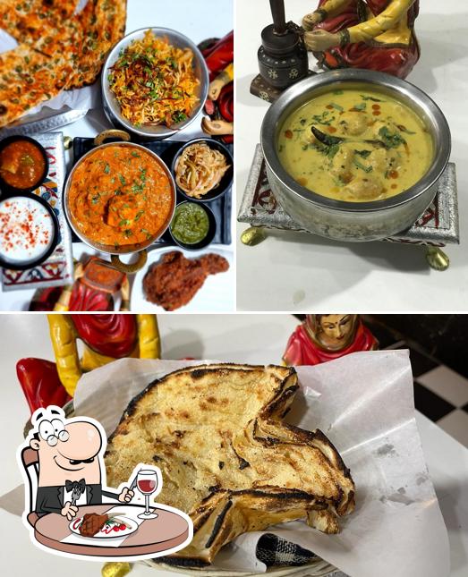 Meat meals are served at Taste of Punjab