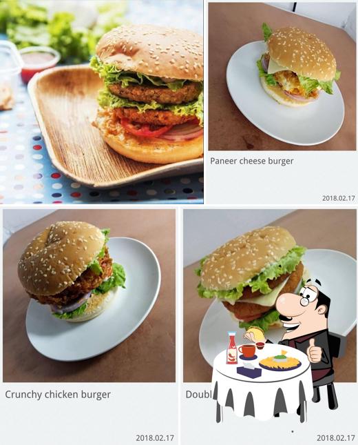 Get a burger at Night City Cafe