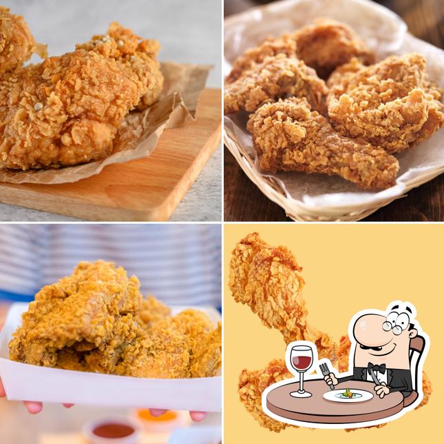 Food at Crazy Chicken Hub