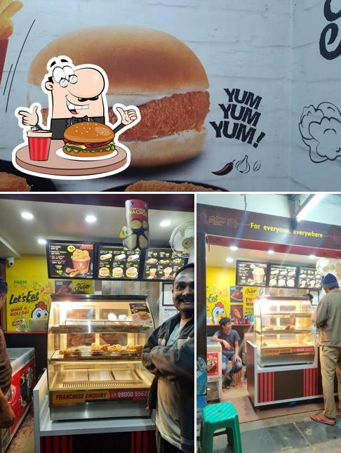 Try out a burger at Five Star Chicken