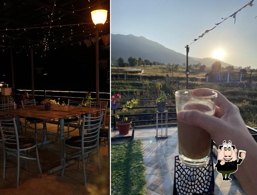 Enjoy a drink at Manzil Cafe - A rooftop cafe