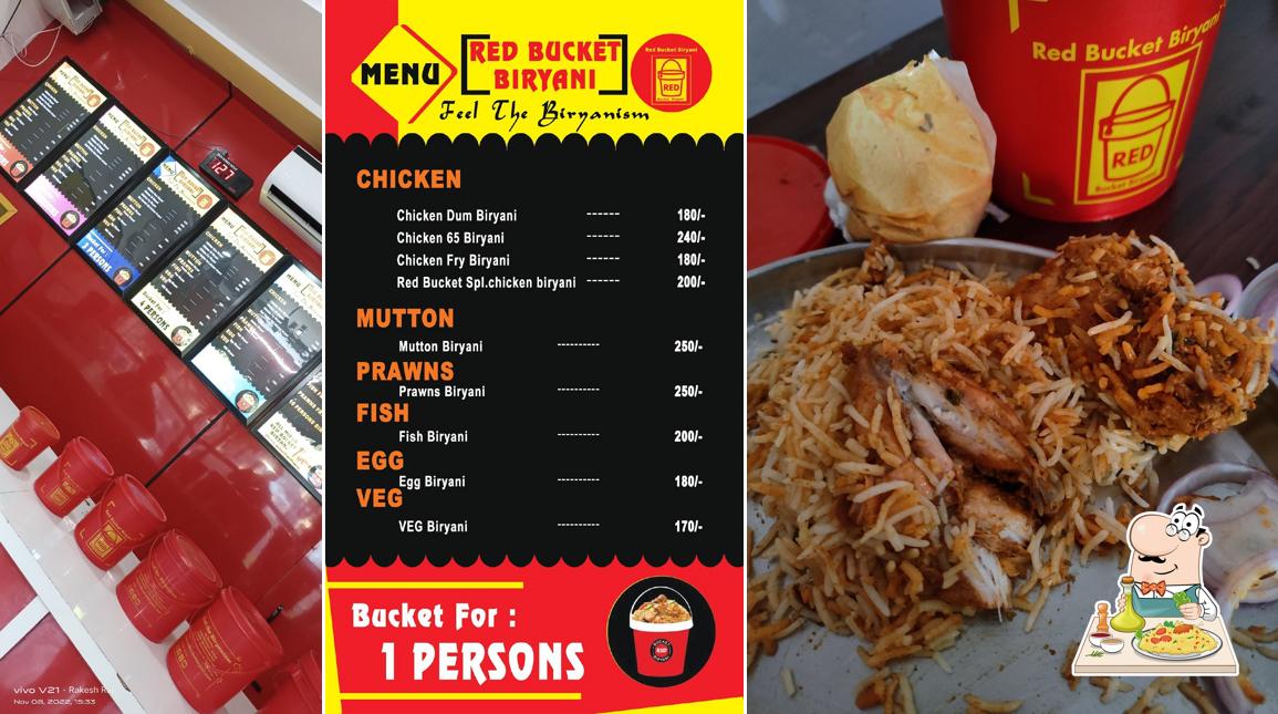 Food at Red Bucket Biryani Siddipet