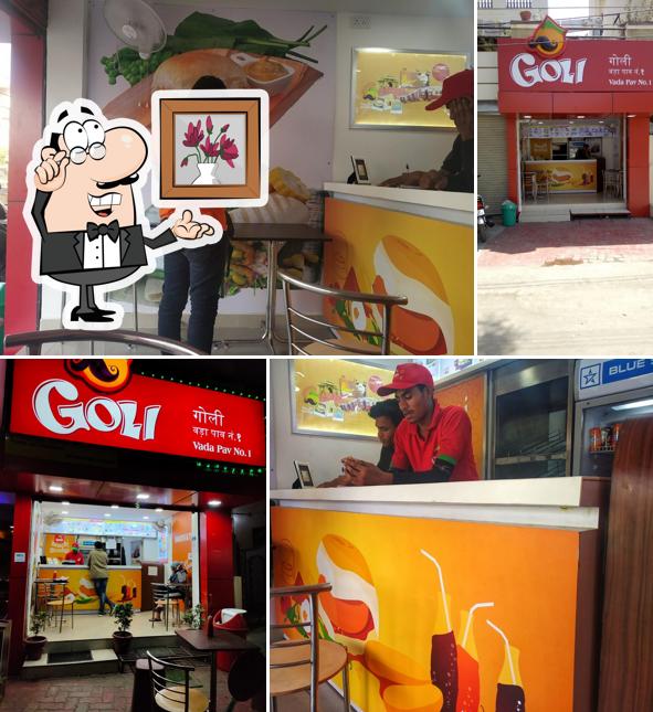 The interior of Goli Vada Pav Usha Nagar