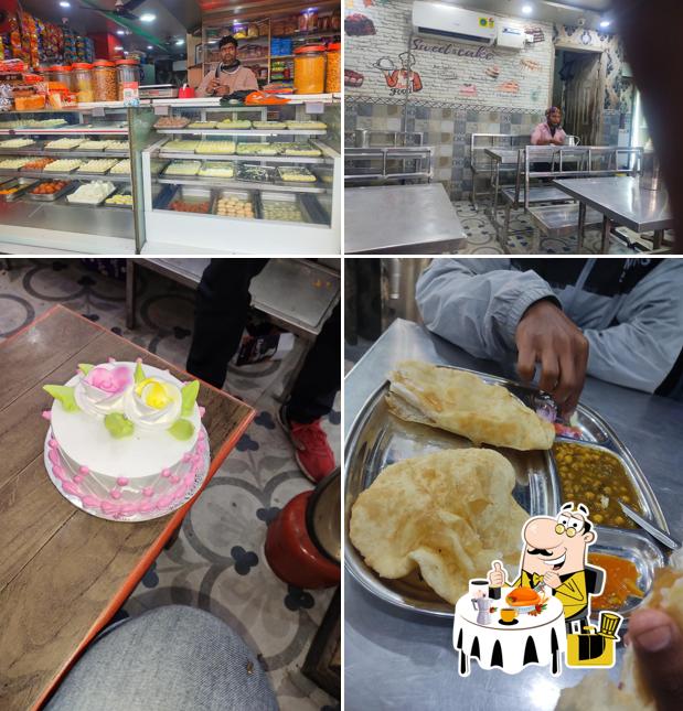 The image of food and interior at Sheetal Chhaya Sweets