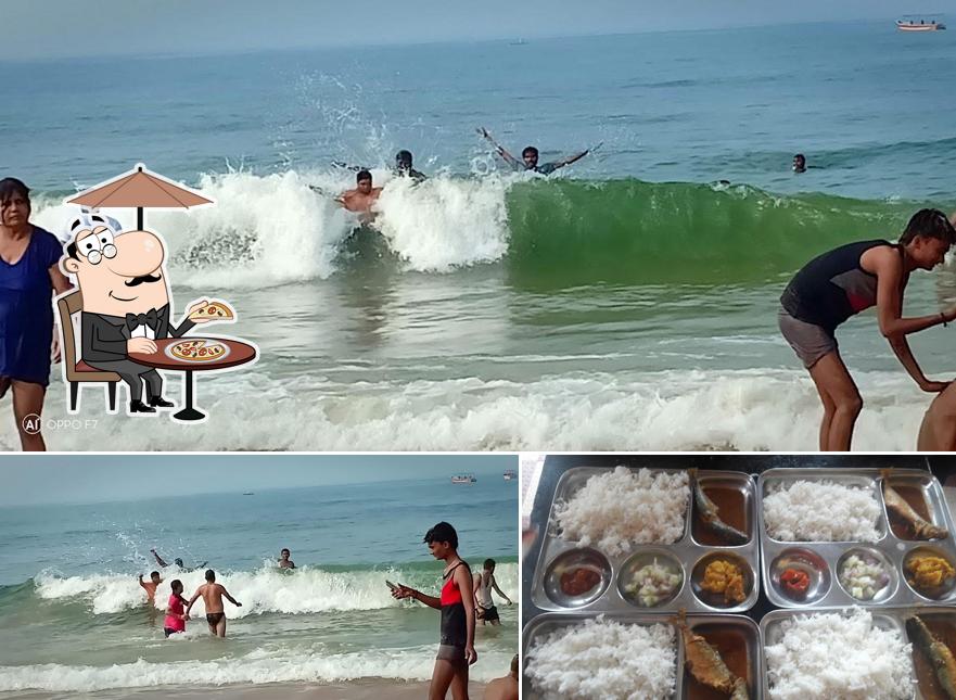 This is the picture showing exterior and food at Shree Sai Leela Restaurant South Indian Tamil Food