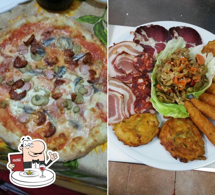 Cibo al Ristorante/pizzeria "La baita sulla roccia" Canolo