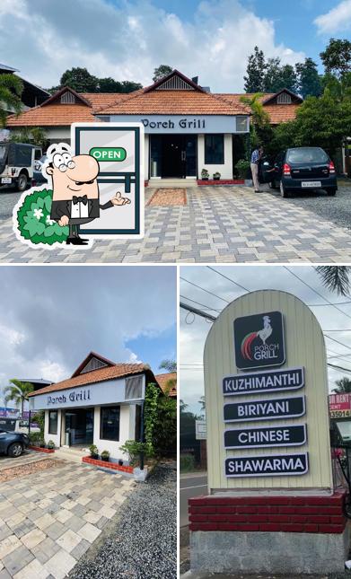 The exterior of Porch Grill Ettumanoor