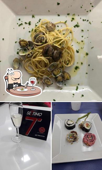 Dai un’occhiata alla immagine che mostra la cibo e vino di Settimo caffè