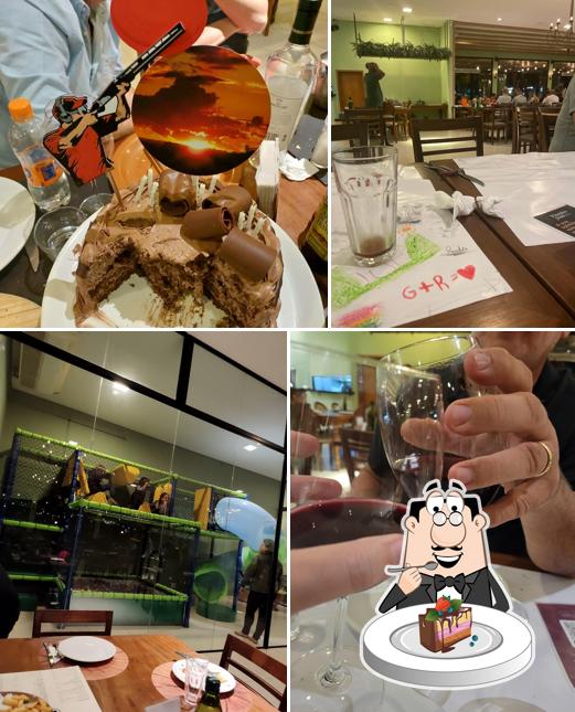 Bolo de chocolate em Flamboyant Bar Pizzaria