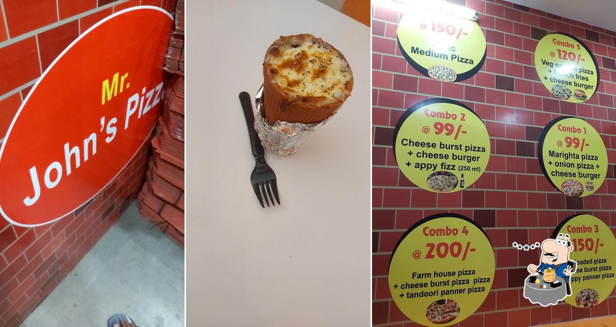 Food at Mr. John's Pizza