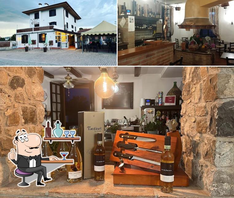 Gli interni di Osteria Villanova