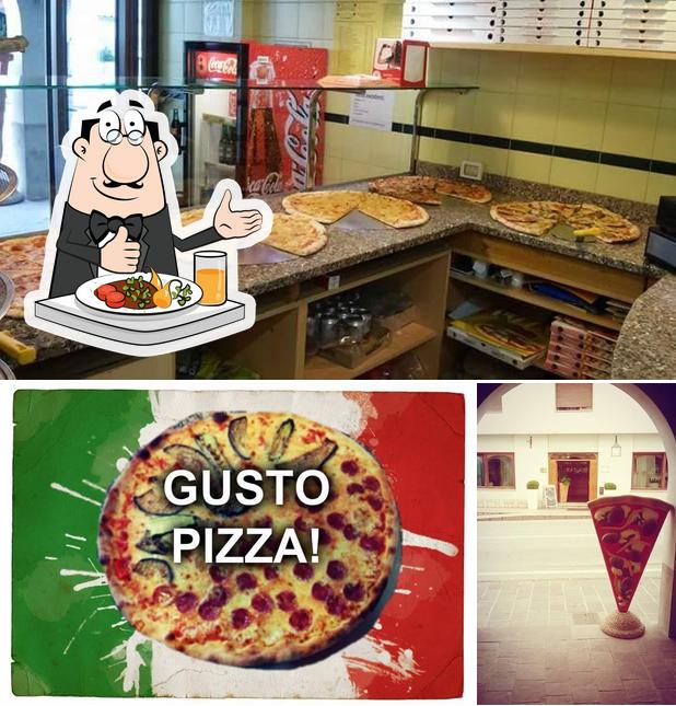 Dai un’occhiata alla foto che raffigura la cibo e interni di Gusto Pizza