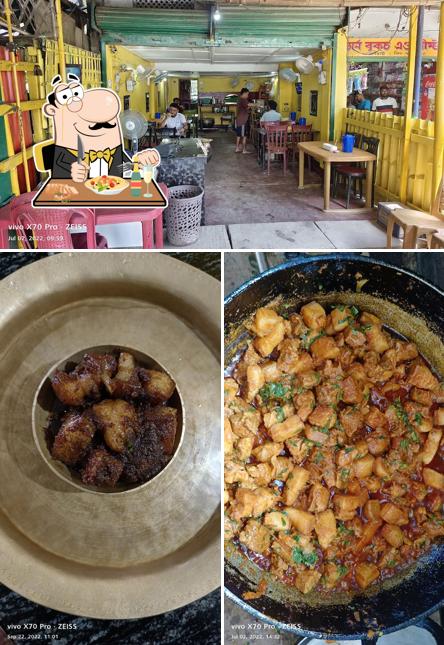 Among different things one can find food and interior at Hotel Runjun