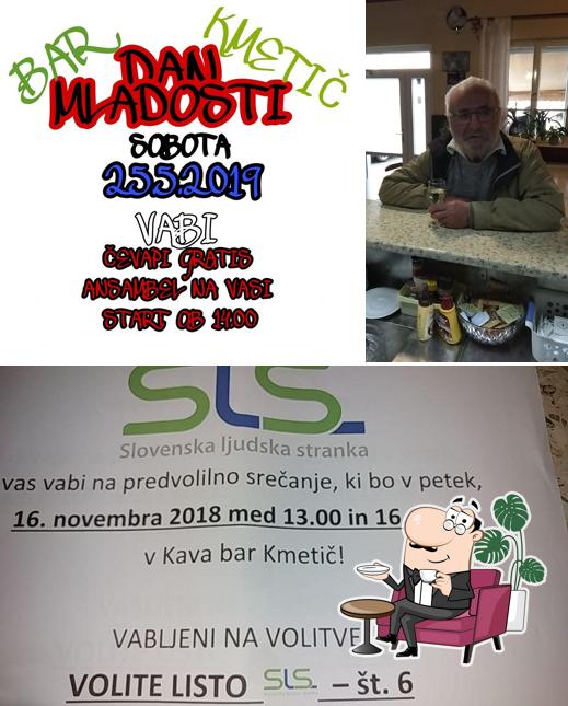 Gli interni di Bar Kmetič