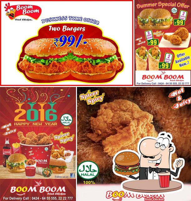 Get a burger at Boom Boom Fried Chicken