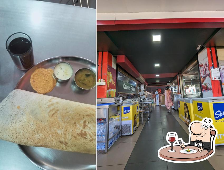 Meals at Center Fresh Vegetarian Hotel