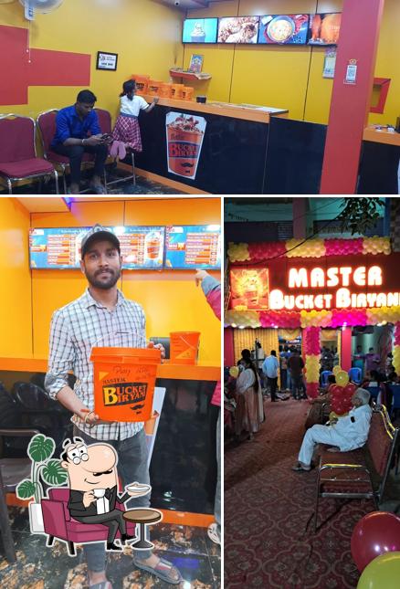 The interior of Master Bucket Biryani Godavarikhani City