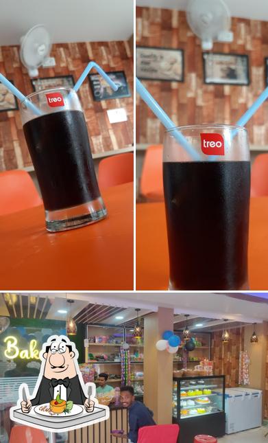 The image of food and interior at Medev Bakery and Cafe