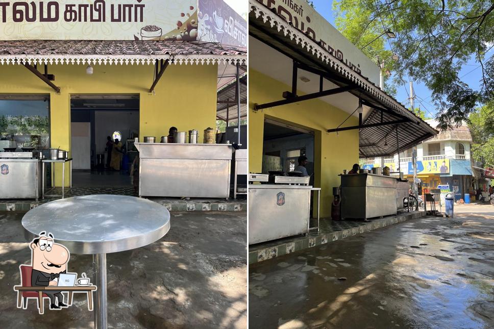 The interior of Vishalam coffee bar
