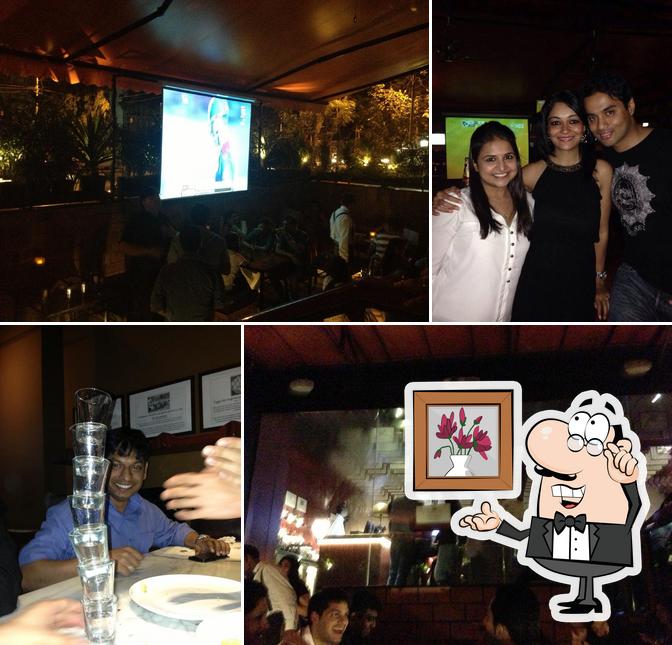 Take a seat at one of the tables at The Daily