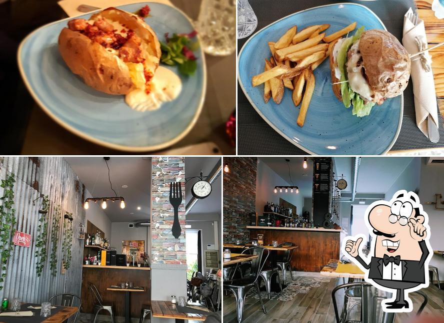 Dai un’occhiata alla foto che raffigura la interni e cibo di Ristorante The Factory Castellanza