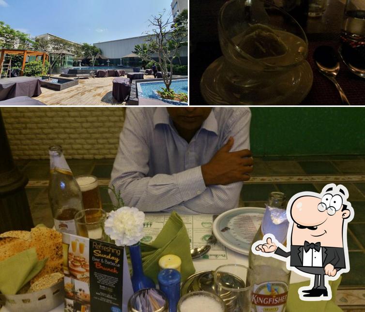 This is the photo showing interior and beverage at Afghan Grill