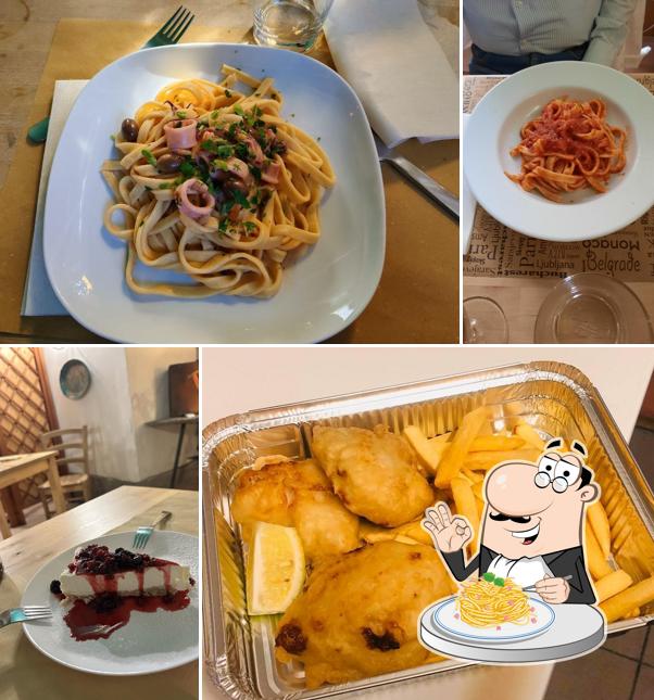 Spaghetti alla carbonara al Trattoria La Sosta