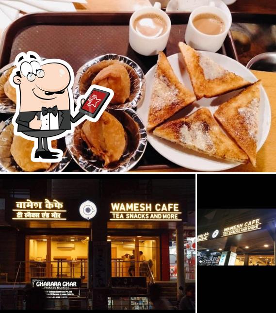 This is the picture displaying exterior and food at WAMESH CAFE (Al Baik)