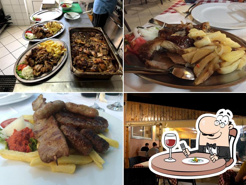 Cibo al Restaurant Gromaca /Losinj-Cres/ lamb /Spanferkel /maialino