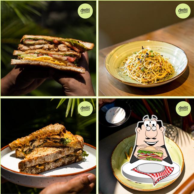 Club sandwich at Amélie's Cafe & Creamery Adyar