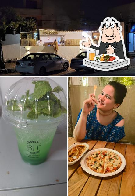 Among various things one can find food and exterior at Bean There??