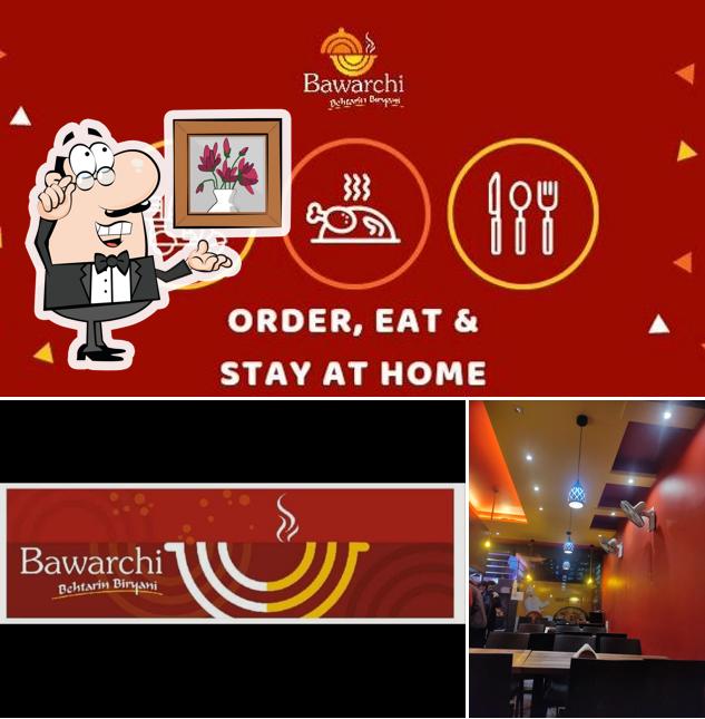The interior of Bawarchi Biryani, Siber Chowk, Kolhapur