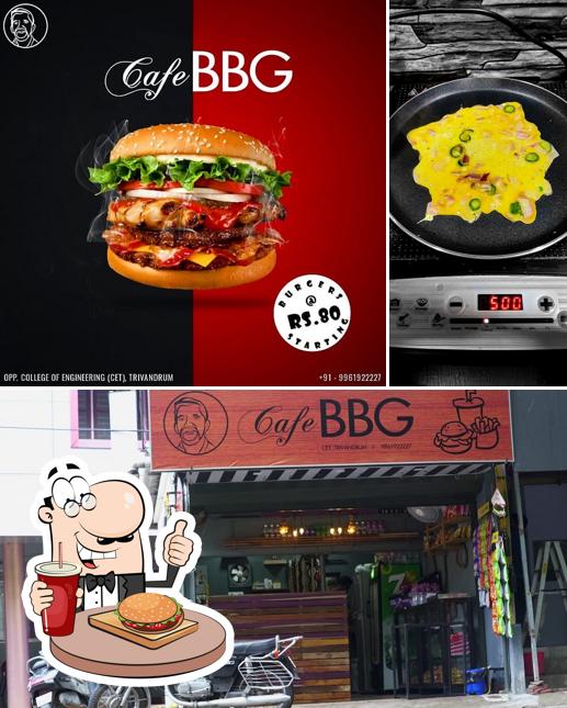 Hamburger at Cafe BBG