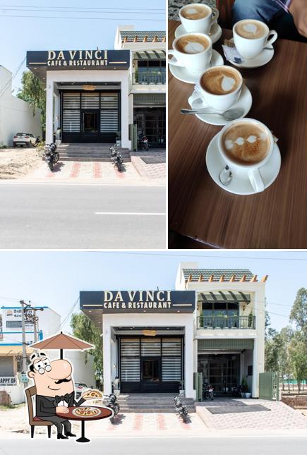 This is the picture displaying exterior and food at DA VINCI CAFE & RESTAURANT