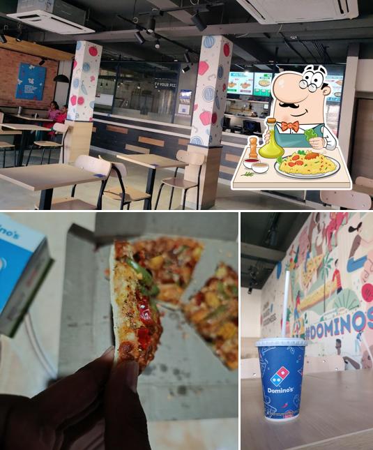 The picture of food and interior at Domino's Pizza Harihar