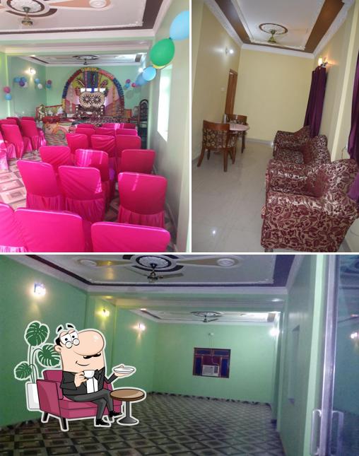 The interior of MK International Hotel Thawe Gopalganj Bihar