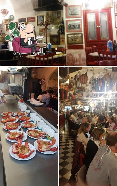 Gli interni di Osteria Bacco