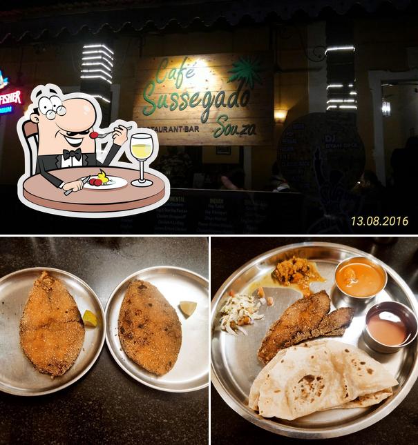 The picture of food and interior at Shantadurga Bhojnalay